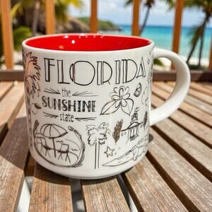 Starbucks Florida Been There Mug 2018 Holiday Gold 14oz Coffee Cup EUC